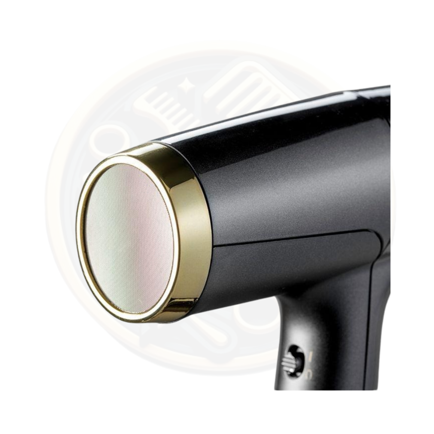 Find the BaByliss PRO Falco High Speed Dryer GREY GOLD Close Up available for sale and to buy from bestbarbersupplies.co.uk based in Whitechapel, East London, UK