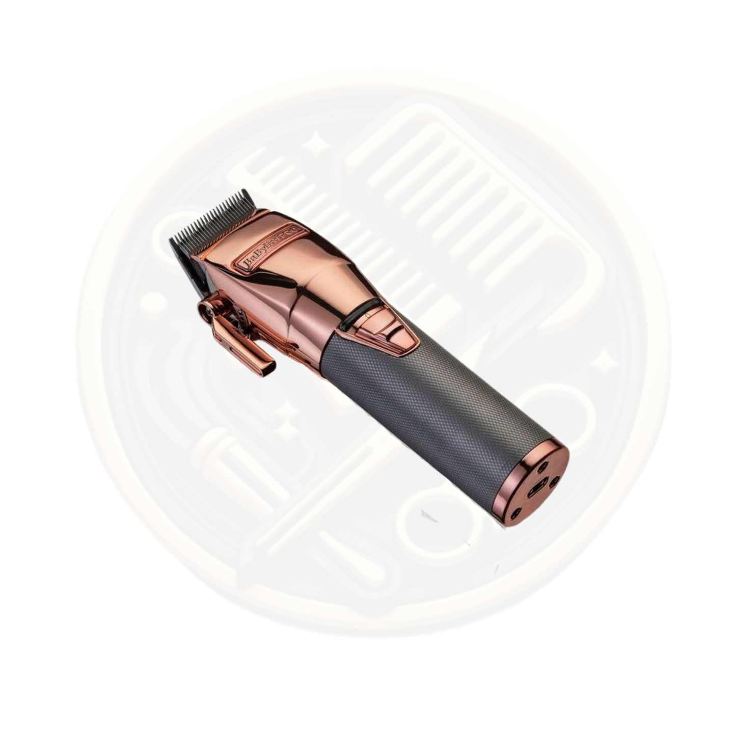 Find the BaByliss Pro Rose Gold Super Motor Cordless Clipper Front Side available for sale and to buy from bestbarbersupplies.co.uk based in Whitechapel, East London, UK
