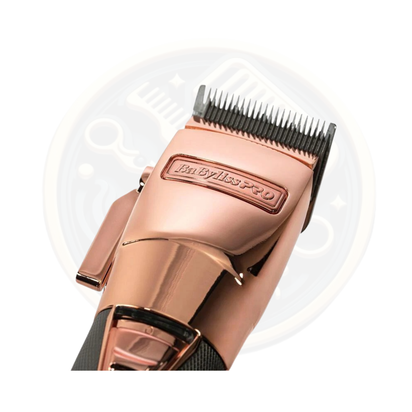 Find the BaByliss Pro Rose Gold Super Motor Cordless Clipper Top Side available for sale and to buy from bestbarbersupplies.co.uk based in Whitechapel, East London, UK