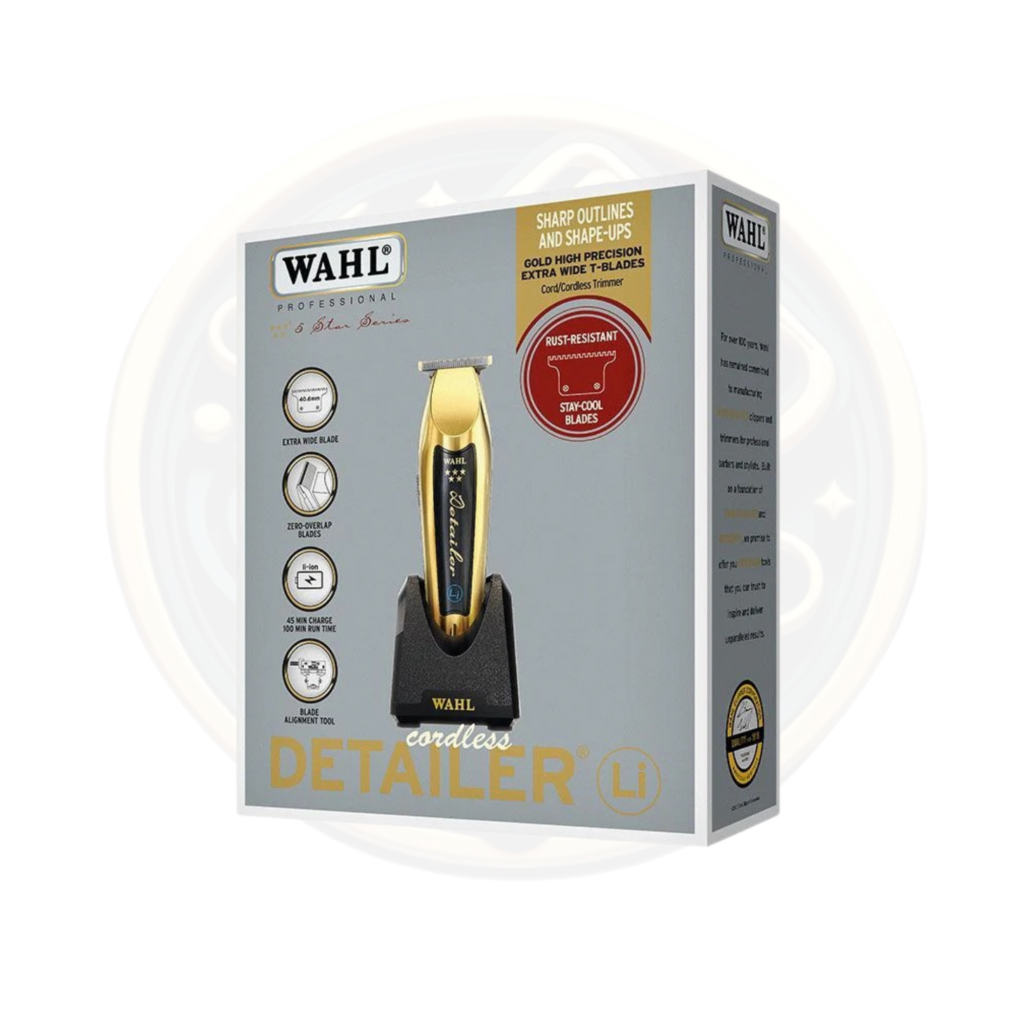 Find the WAHL 5* Cordless Detailer Gold available for sale and to buy from bestbarbersupplies.co.uk based in Whitechapel, East London, UK