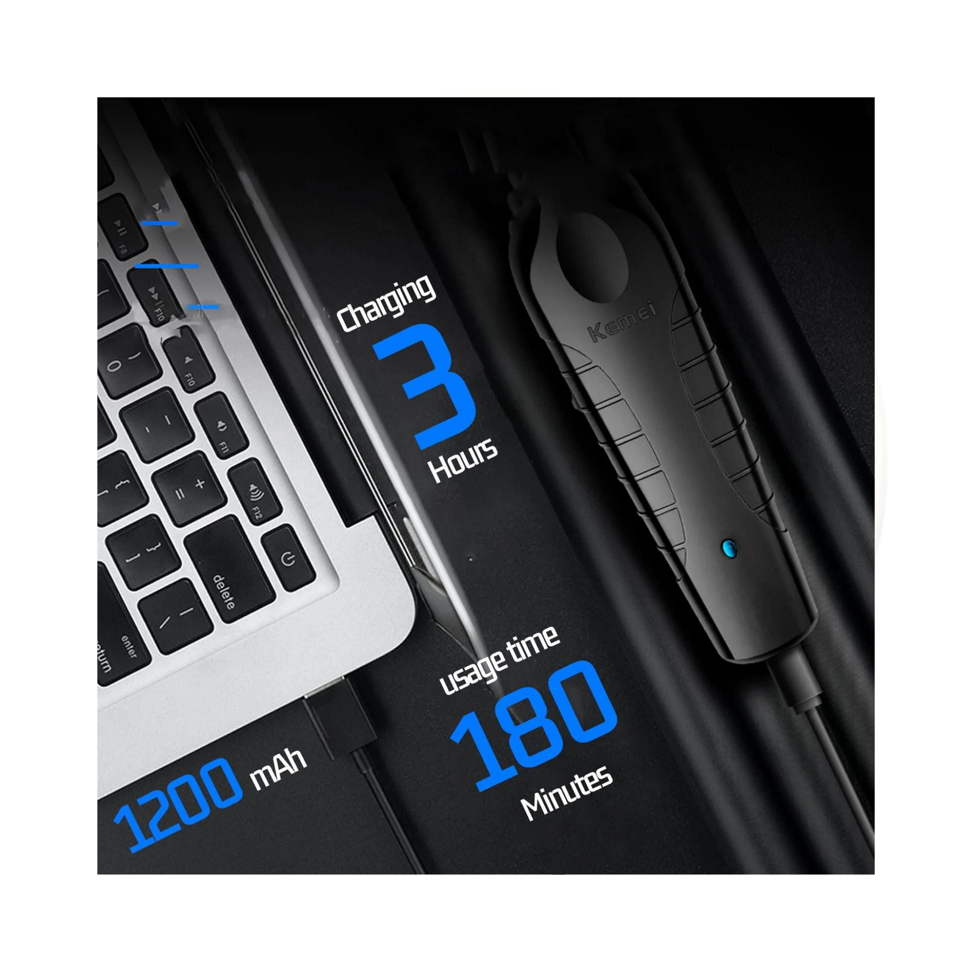 Find the Kemei 2299 Cordless Trimmer Black available for sale and to buy from bestbarbersupplies.co.uk based in Whitechapel, East London, UK