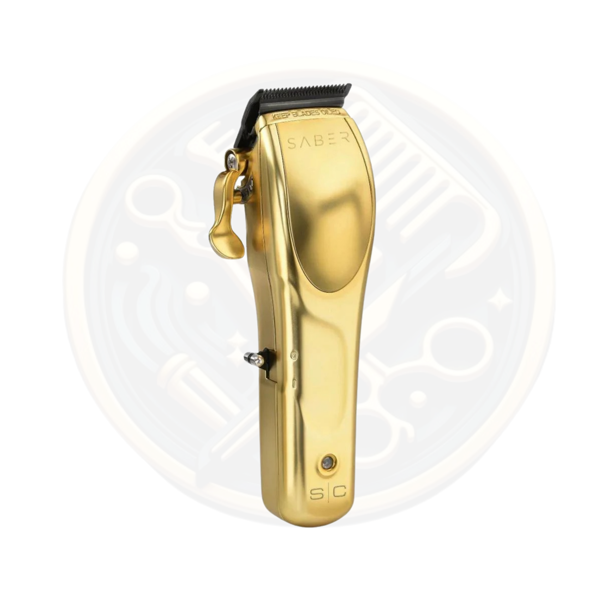 Find the SC StyleCraft Saber Cordless Digital Brushless Motor Metal Clipper Gold available for sale and to buy from bestbarbersupplies.co.uk based in Whitechapel, East London, UK